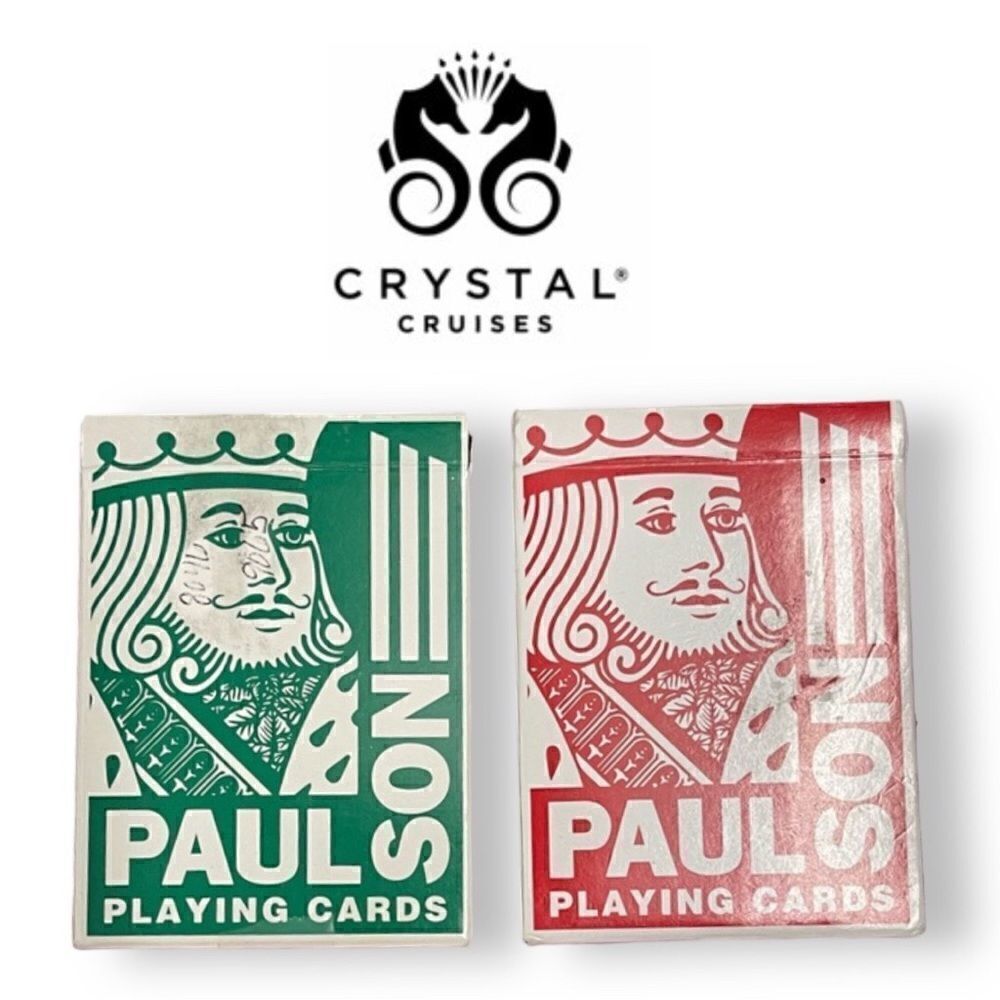 Y2K Paulson Playing Cards from Crystal Cruise Lines 2 Decks Original Box